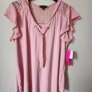 Tutta Bella Lace-Accent Maternity Top Size 2x Nwt